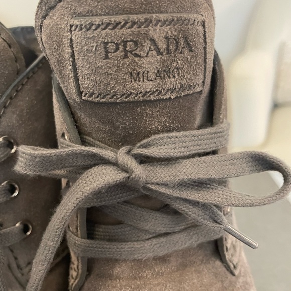 Prada Grey Suede Booties - Picture 3 of 9